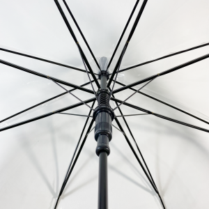 OVIDA Promotionele op maat gemaakte PVC-afdrukken Rechte mode Transparante paraplu winddichte paraplu