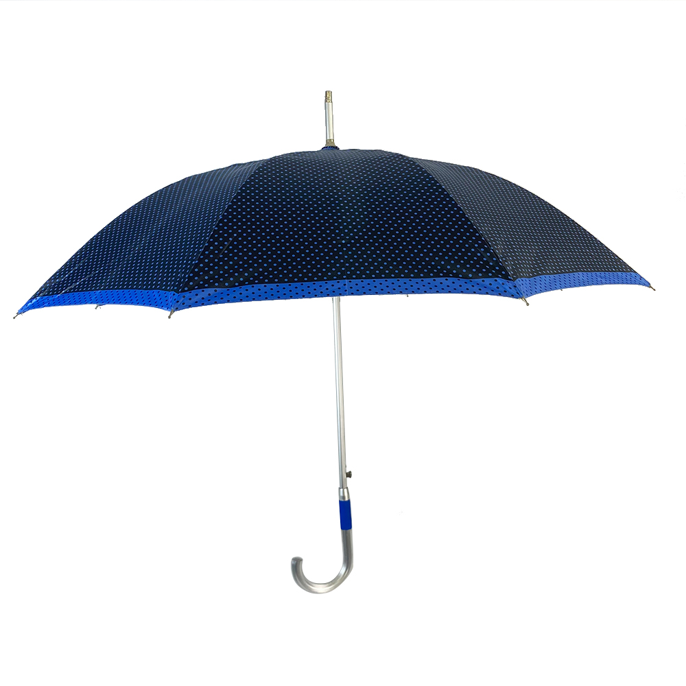 OVIDA 23-инчов и 8-ребрен прав чадър със сребърно покритие с персонализиран дизайн