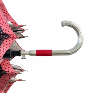 OVIDA 23 انچ اور 8 پسلیاں سیدھی چھتری سلیور کوٹنگ اپنی مرضی کے ڈیزائن کے ساتھ