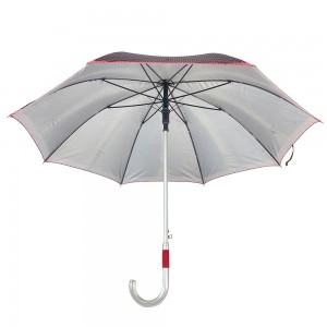 OVIDA 23 Zoll und 8 Rippen gerader Regenschirm, Silberbeschichtung mit individuellem Design