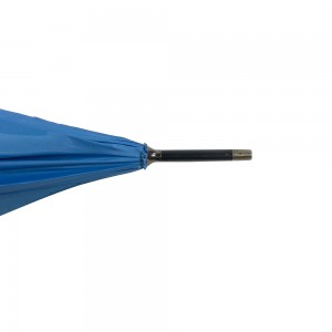 Ovida lazdelinis skėtis 23 colių 8 briaunomis J rankenos sidabrinės spalvos skėtis su kliento logotipo atspaudu