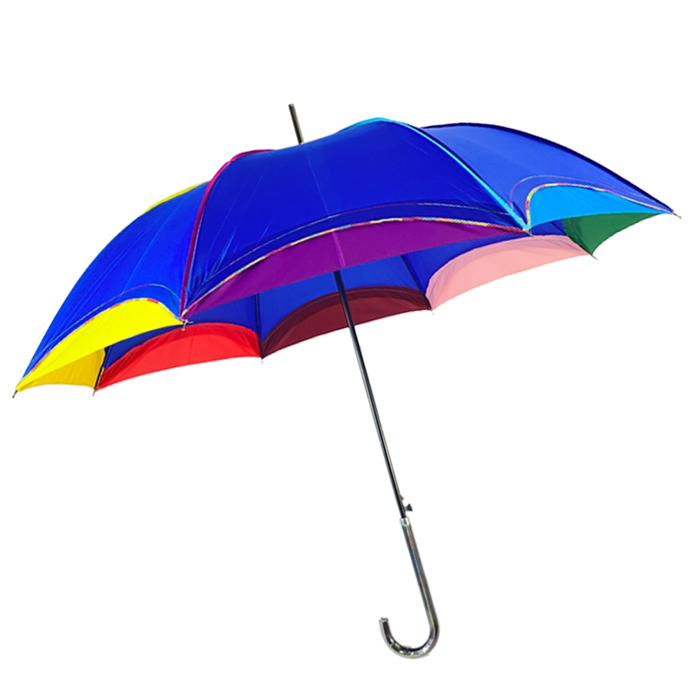 Paraguas colorido con palo de Ovida, paraguas personalizado con arco iris promocional, paraguas de arco iris Imagen destacada