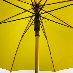 Ovida 23 بوصة 8 أضلاعه ذهبي مقبض عصا مظلة حار بيع مظلة ترويجية