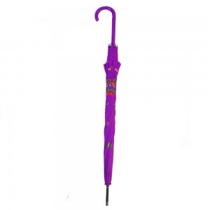 Ovida custom full colour offset logo bedrukking paraplustok automatische paarse paraplu's
