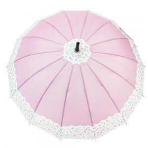 Paraguas estilo japonés Ovida de 23 pulgadas con 16 costillas, con diseño de logotipo del cliente, envío rápido a precio económico