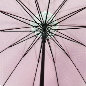 Ovida japansk stil 23 tum med 16 revben modestick paraply med kundens logotyp design snabb leverans med billigt pris