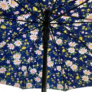 Guarda-chuva Ovida Alça Curva Moda Feminina 16 Costelas Guarda-chuva Índia Guarda-sol Barato