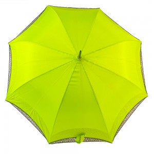 Paraguas Ovida, paraguas de leopardo personalizado, paraguas de mujer a la moda con borde arcoíris
