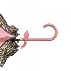 Ovida paraply anpassat leopard paraply regnbågskant dam mode kvinnor paraply