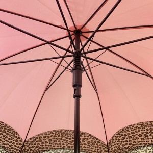 ओविडा छाता अनुकूलित तेंदुआ छाता इंद्रधनुष किनारा लेडी फैशन महिला छाता