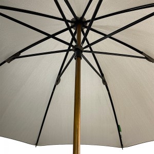 אובידה מטריות בגודל גדול ידית עץ בצורת J עם דפוס לקוחות ועיצוב צבע
