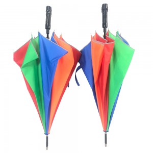 Ovida Automātiski atvērts pielāgots lietussargs Led gaismas kvalitatīvs reklāmas lāpas lietussargs ar LED
