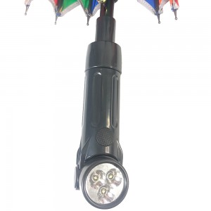Kakovostna promocijska svetilka Ovida, dežnik po meri z LED lučko