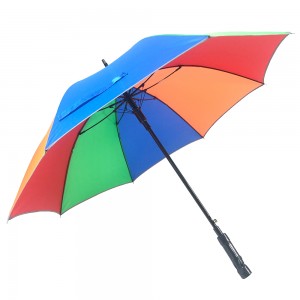 Ovida ដោយស្វ័យប្រវត្តិបើក Custom Umbrella Led Light Quality Promotional Torch Umbrella with Led