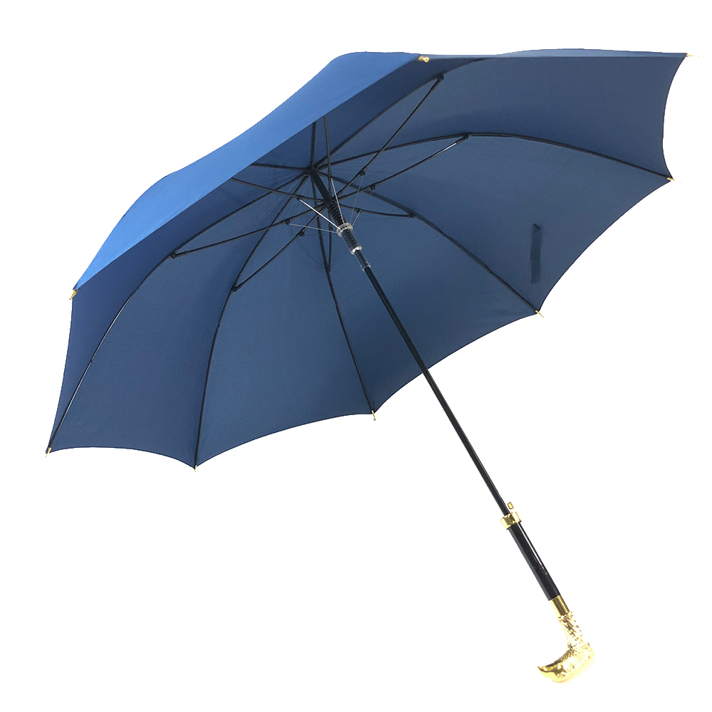 Ovida full body op maat gemaakte damesmode paraplu met dierenhandvat premium geschenk promotioneel logo bedrukt op maat gemaakte blauwe paraplu