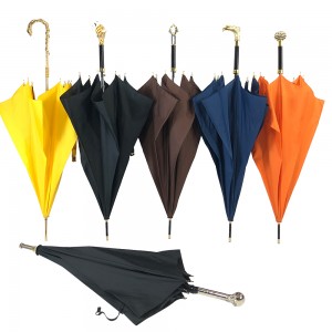 Ovida ombrellë me dorezë kafshësh modës me trup të plotë për zonjat, dhuratë premium logo promovuese printon ombrellë të zezë me porosi