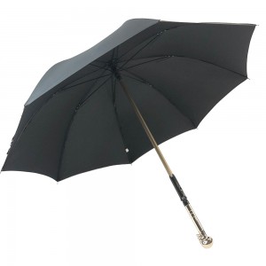 Ovida full body op maat gemaakte damesmode paraplu met dierenhandvat premium geschenk promotioneel logo bedrukt op maat gemaakte zwarte paraplu