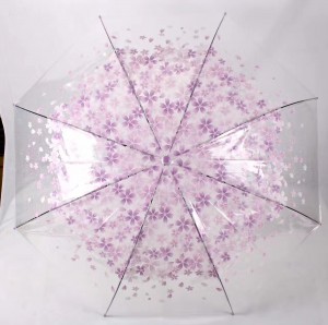 Ovida Sakura Parapluie Bulle Transparent Rose Fleur de Cerisier
