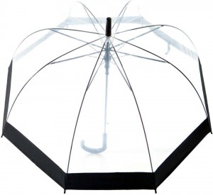 OVIDA 23-инчов 8-ребрен прав POE чадър Прозрачен прозрачен чадър с персонализиран дизайн