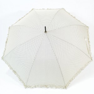 Ovida Parapluie pour femme avec bordure passepoilée fleur Parapluie de luxe pour femme