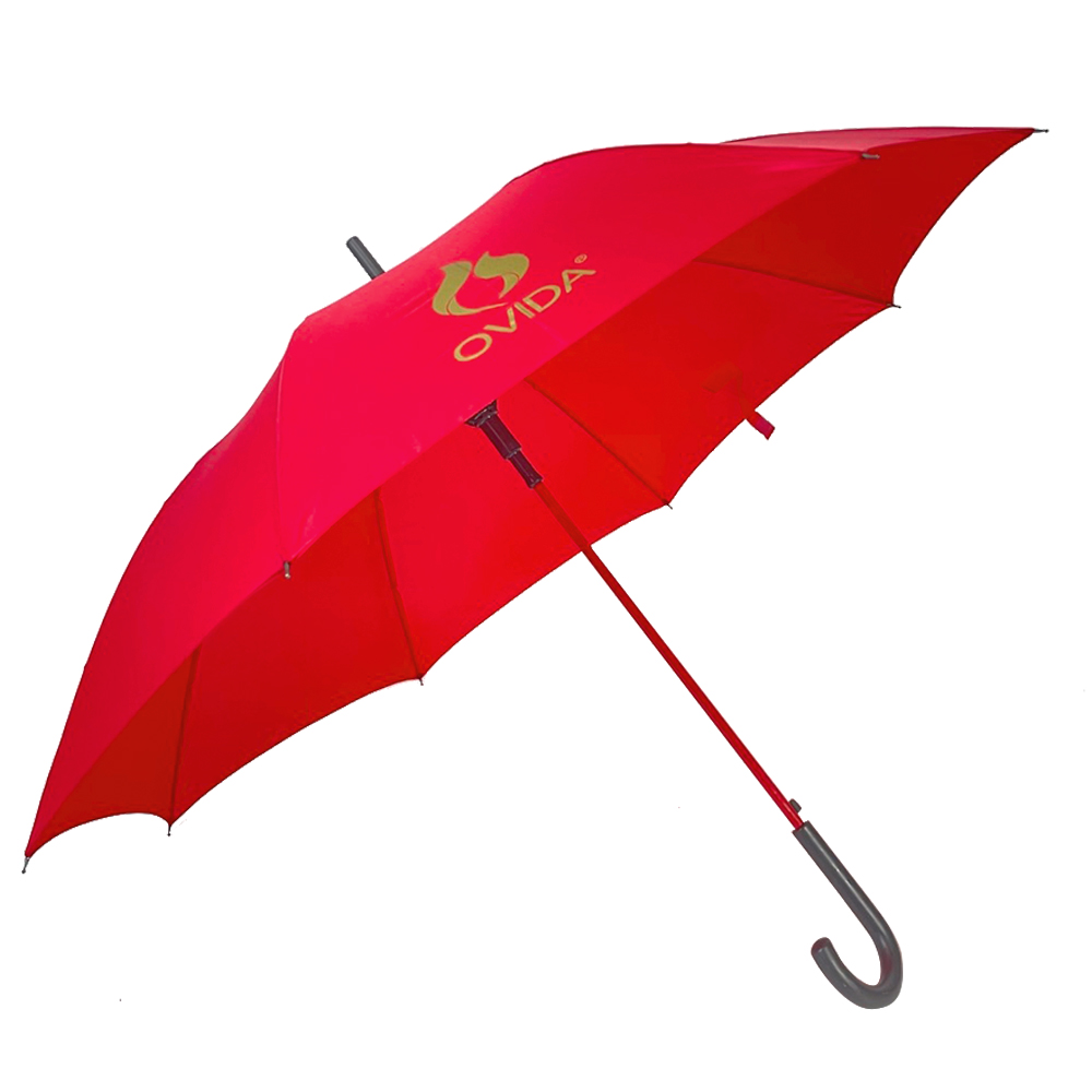 Spersonalizowany parasol Ovida z promocyjnym nadrukiem logo marki