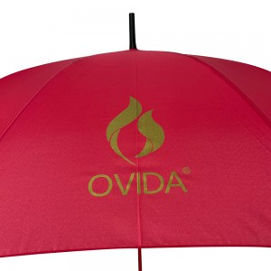 Жарнамалык бренд логотиби менен Ovida ылайыкташтырылган кол чатыр басып чыгарат