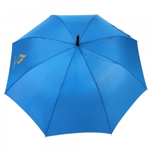 OVIDA Büyük Boy Şemsiye Rüzgar ve Yağmur Geçirmez Mavi Şemsiye Fiberglass Şaft Özel Logo ve Renk Değişimi