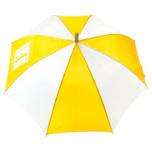 Ovida Mutil Awọ Yellow Ati White Logo Umbrellas