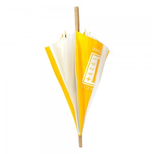 אובידה מוטיל צבע צהוב ולבן מטריות לוגו
