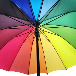 Ovida کسٹم Colory خودکار سیدھی رینبو چھتری