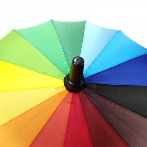 Ovida Benotzerdefinéiert Faarf Automatesch riichtaus Rainbow Umbrella