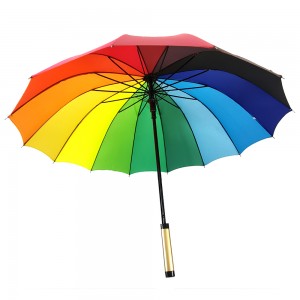 Ovida Custom Colory Automatysk Straight Rainbow Umbrella