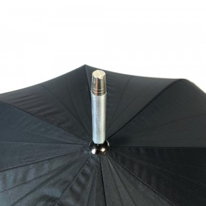 مظلة غولف من الألومنيوم المقاوم للرياح بإطار من الألياف الزجاجية من Ovida مع وظيفة ذاتية الفتح مظلة صيفية بطلاء فضي.