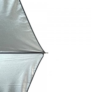 Ветроустойчив алуминиев чадър за голф Ovida с рамка от фибростъкло със самоотваряща се функция Летен чадър със сребристо покритие.