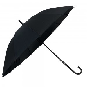 OVIDA 23 დიუმიანი 14 ნეკნიანი ქოლგა კარგი ხარისხის შავი ქოლგა მიიღეთ მორგებული ლოგოს დიზაინი და ფერის შეცვლა