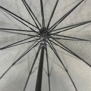 OVIDA kišobran od 23 inča i 14 rebara crni kišobran dobre kvalitete prihvaća prilagođeni dizajn logotipa i promjenu boje