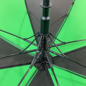 OVIDA 23인치 8 리브 J 모양 고무 손잡이 우산 맞춤형 디자인 녹색 우산