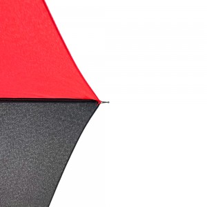 OVIDA 23 colių 8 šonkaulių J formos rankenos skėtis Individualaus dizaino raudonas skėtis