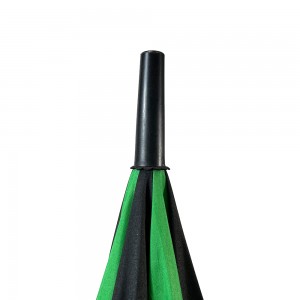OVIDA 23 इंच 8 रिब जे आकार रबर हँडल छत्री कस्टम डिझाइन हिरवी छत्री