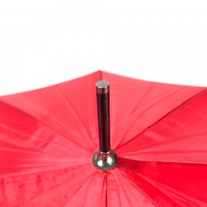 Овидиа црвени кишобран, аутоматски отворени раван кишобран са сребрним УВ премазом