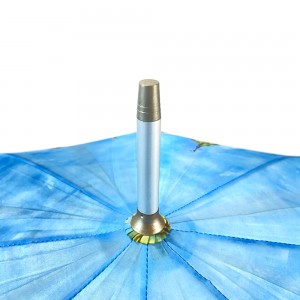 OVIDA 23 بوصة 8 أضلاع مظلة مقبض ألمنيوم مع طباعة رقمية قبول تصميم مخصص