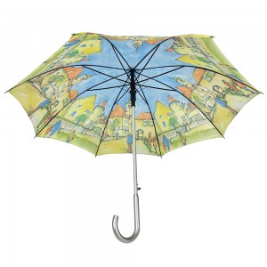 Ovida Customized Logo Prints Umbrella Photography Quality Auto Umbrella with Digital Prints Umbrella