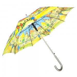 OVIDA 23-tommers 8-ribber paraplyhåndtak i aluminium med digitaltrykk Godta tilpasset design