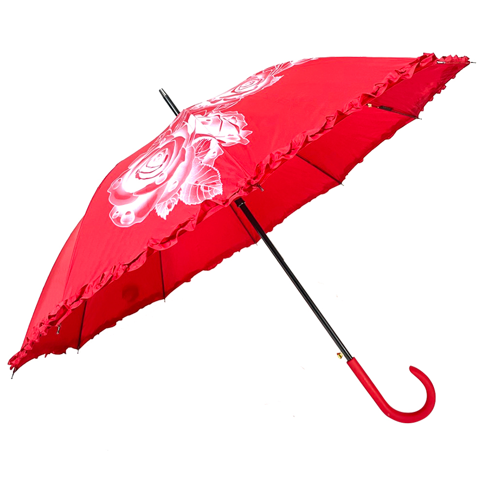 OVIDA 23 tuumaa 8 kylkiluuta koristeellinen hääsateenvarjo Suosittu kiinalaistyylinen punainen sateenvarjo