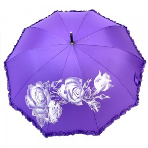 OVIDA 23 tuumaa 8 kylkiluuta koristeellinen hääsateenvarjo Suosittu kiinalaistyylinen violetti sateenvarjo