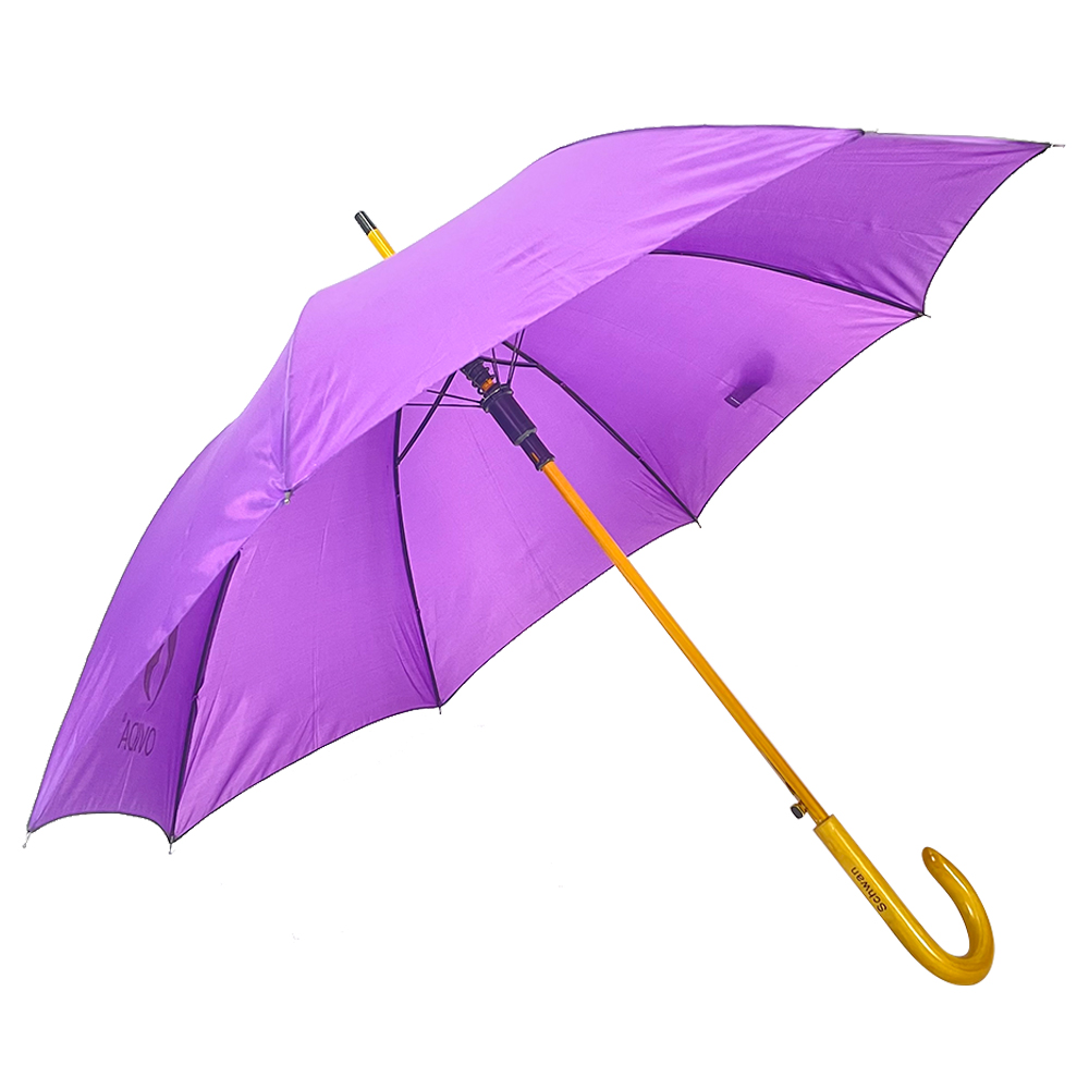 Parapluie violet Ovida avec logo personnalisé imprime des parapluies de sponsor de slogan