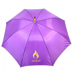 Umbrella viola Ovida cù stampe di loghi persunalizati slogan sponsor ombrelli