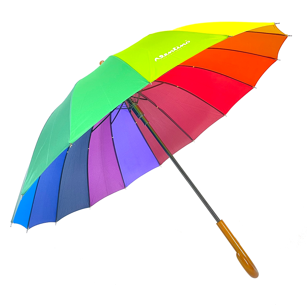 Paraguas de diseño personalizado abierto automático Ovida, paraguas de 16 paneles, paraguas automático de 46 arcos, venta al por mayor