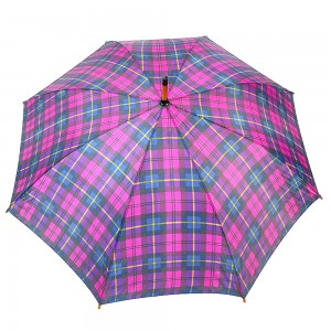 Vollautomatischer offener Regenschirm aus Ovida-Holzmaterial mit günstigstem Preis aus der China-Fabrik. Hochwertiger Werbegeschenk-Regenschirm
