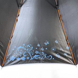 OVIDA Black Coating Umbrella Sun Umbrella with Printing Logo Custom ຫ່າງຈາກ UVA UVB